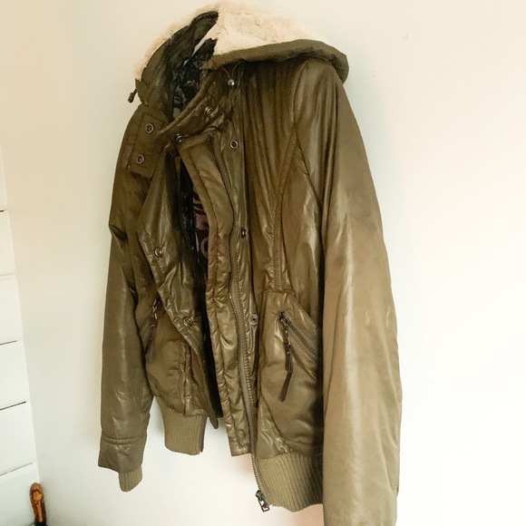 Army Green Bomber Jacket by GUESS - Picture 3 of 8